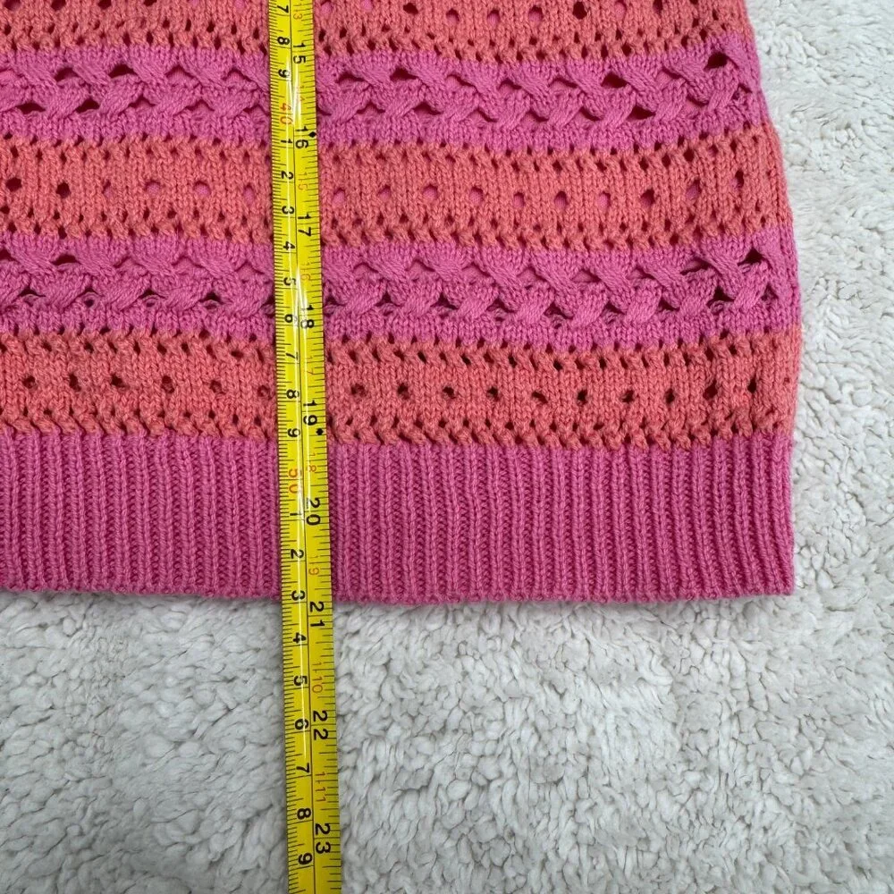 NEW Freshman 1996 Junior Pink Knitted Sleeveless Top With Skirt 2Pcs Set Size XL